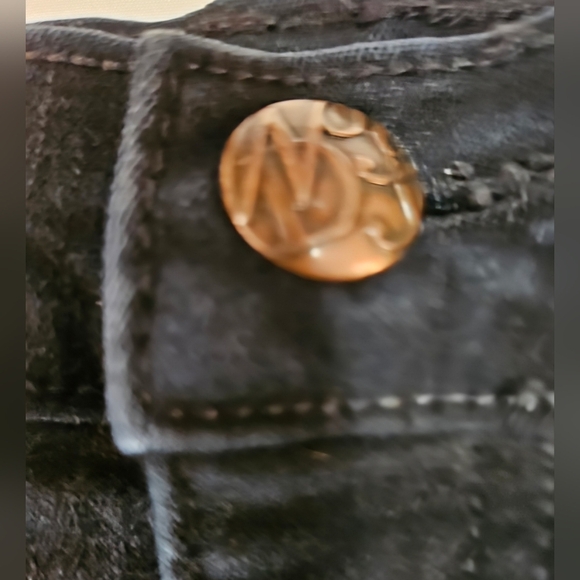 NYDJ Not Your Daughters Jeans Womens Black Distressed Straight Leg Jeans Size 10 - Picture 7 of 12